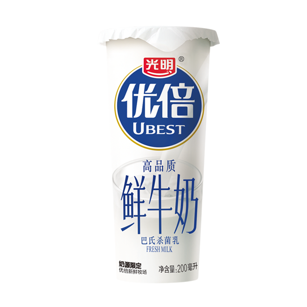 优倍高品质鲜牛奶新鲜杯200ml